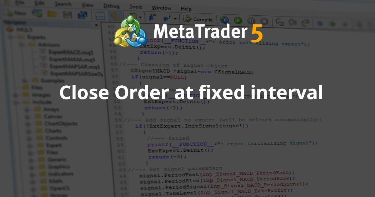 以固定时间间隔平仓 - MetaTrader 4 专家