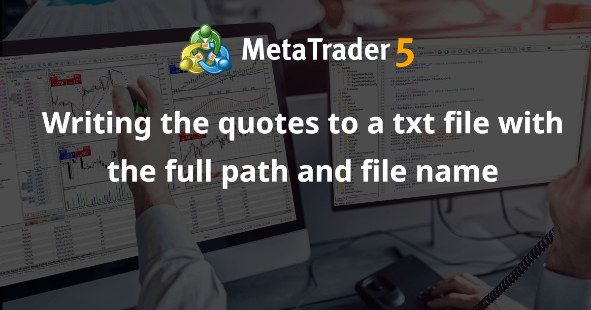 将报价写入具有完整路径和文件名的 txt 文件 - MetaTrader 4 库