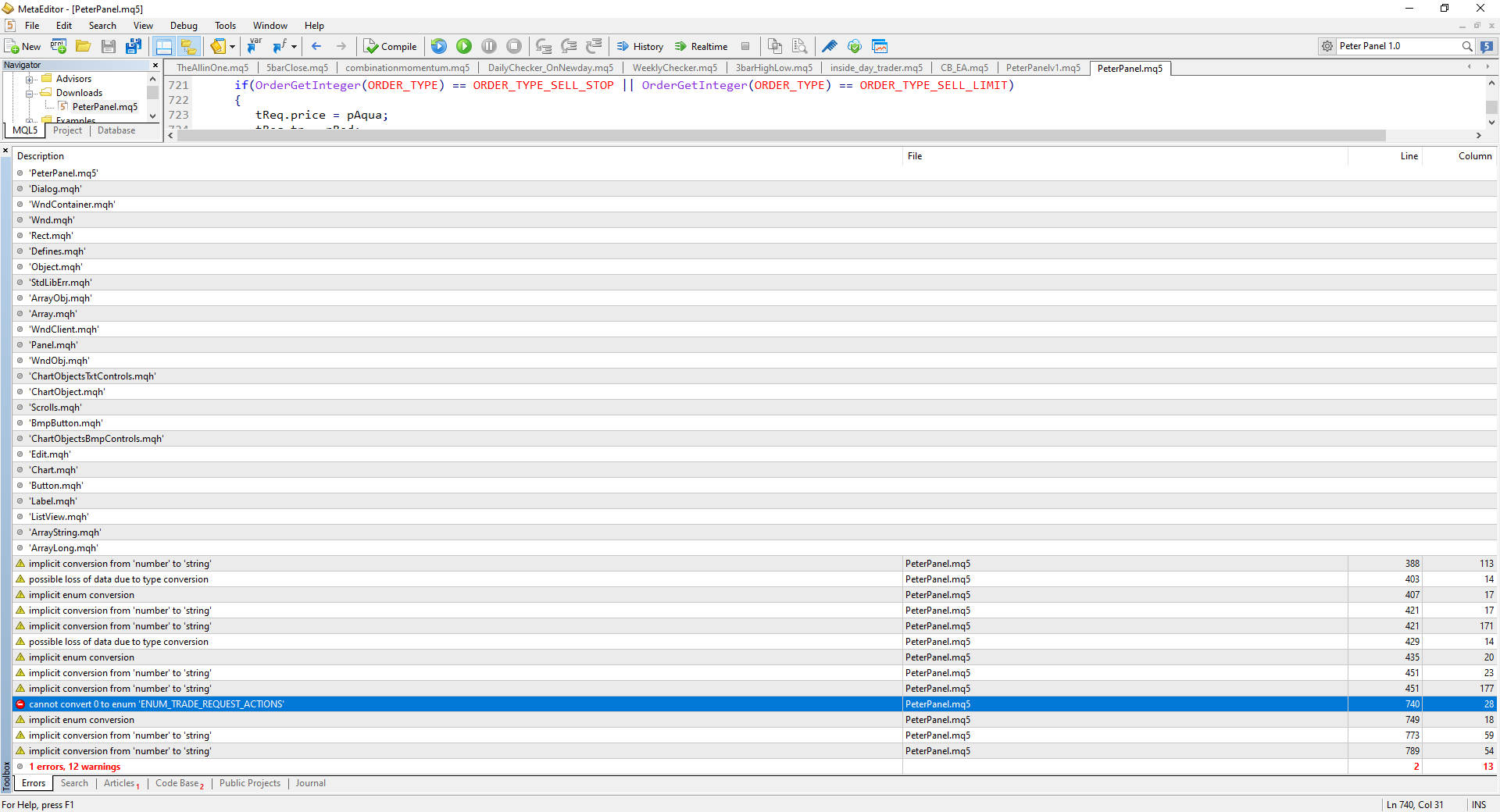 Peter Panel 1.0 - expert for MetaTrader 5