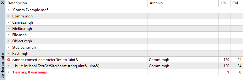 Comment - library for MetaTrader 5
