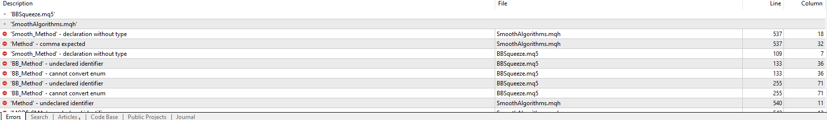 BBSqueeze - indicator for MetaTrader 5