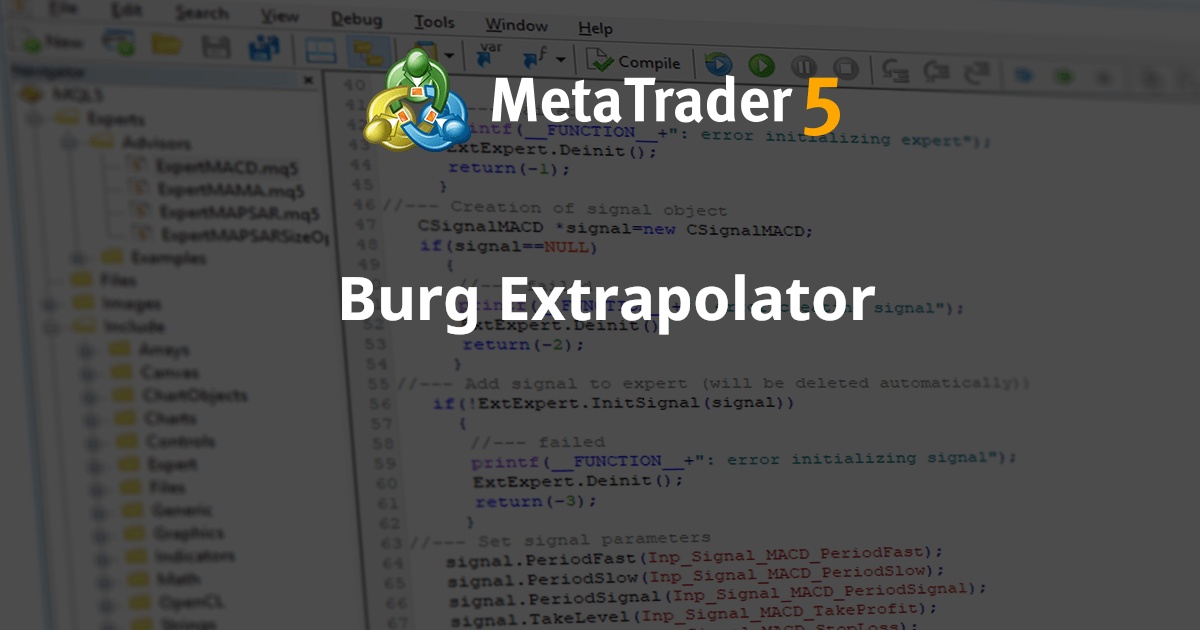 Burg Extrapolator - MetaTrader 5 专家