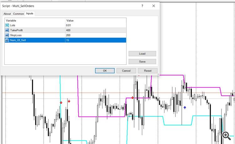 Multi SellOrders - script for MetaTrader 5