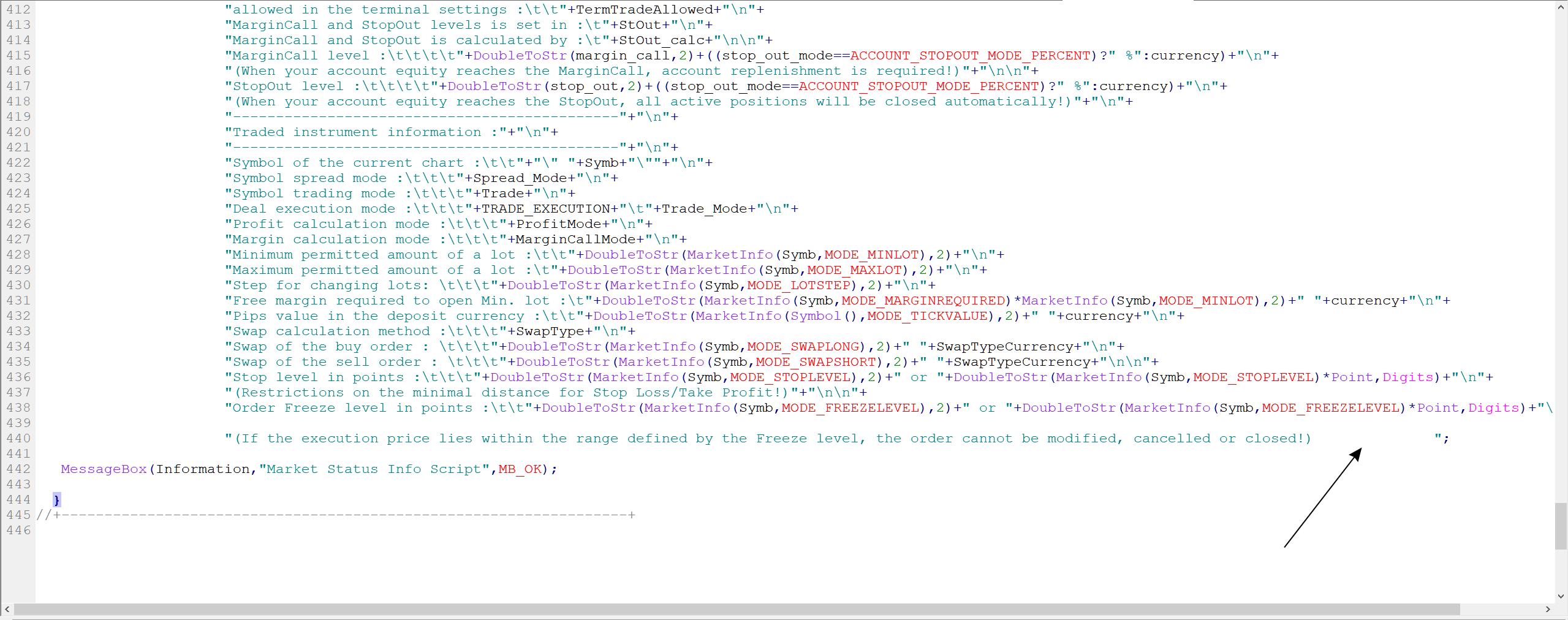 Market Status Info - script for MetaTrader 4