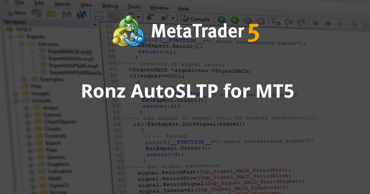 Ronz AutoSLTP for MT5 - MetaTrader 5 专家