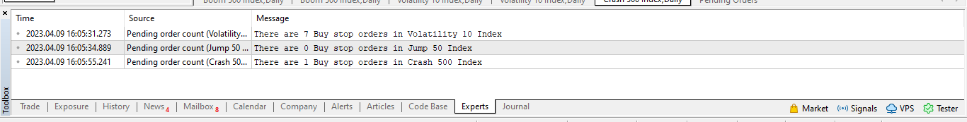 Pending Order count-BUY STOPS - script for MetaTrader 5