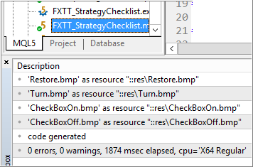 Strategy Checklist - indicator for MetaTrader 5