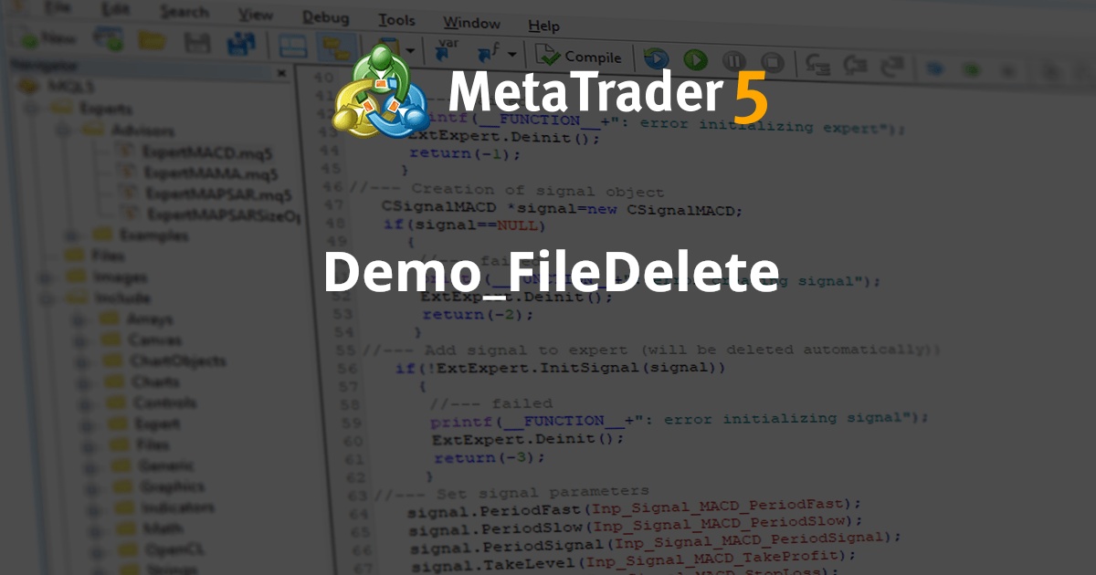 Demo_FileDelete - MetaTrader 5 脚本