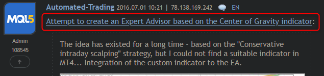 Attempt to create an Expert Advisor based on the Center of Gravity indicator - expert for MetaTrader 4