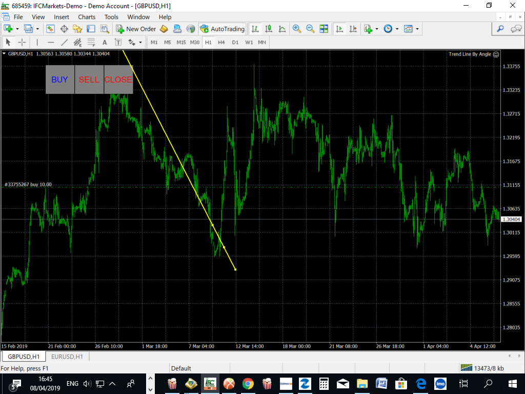 Trend Line By Angle - expert for MetaTrader 4