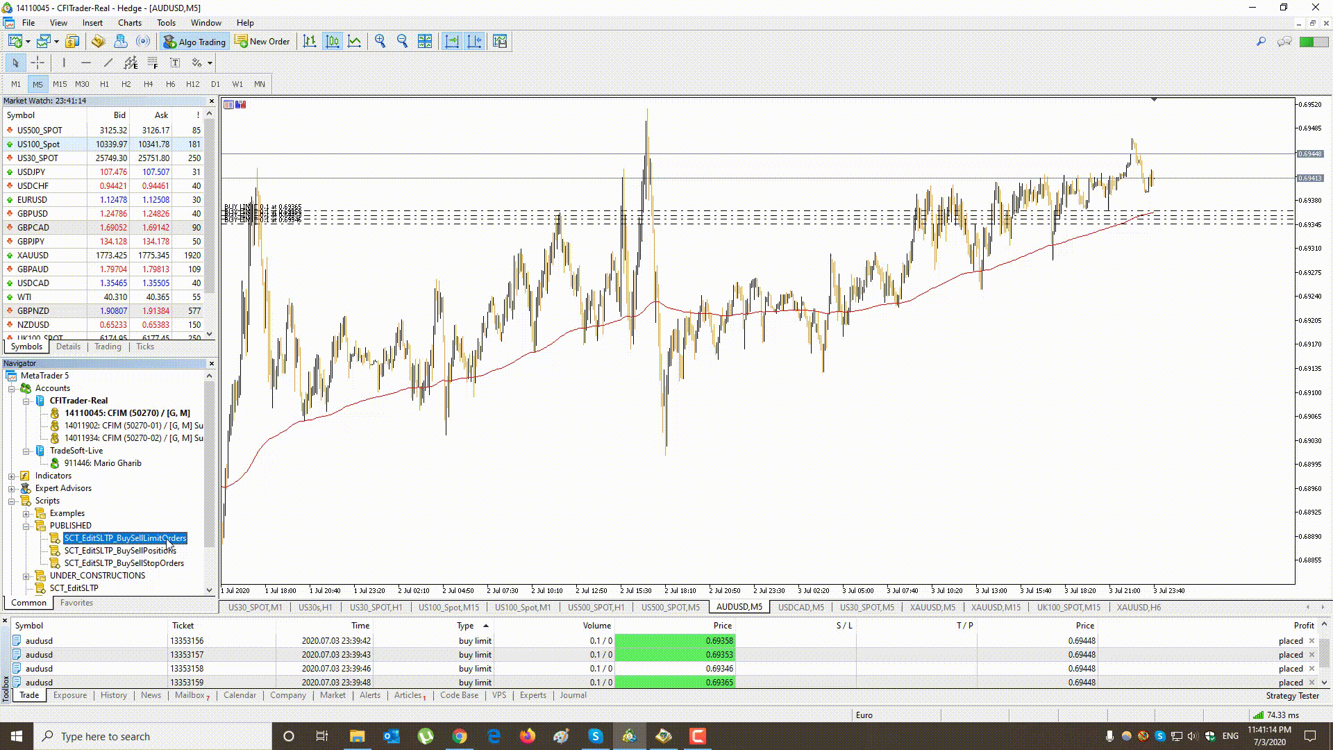 Modify SL and/or TP - script for MetaTrader 5