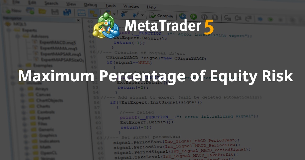 股票风险的最大百分比 - MetaTrader 5 库