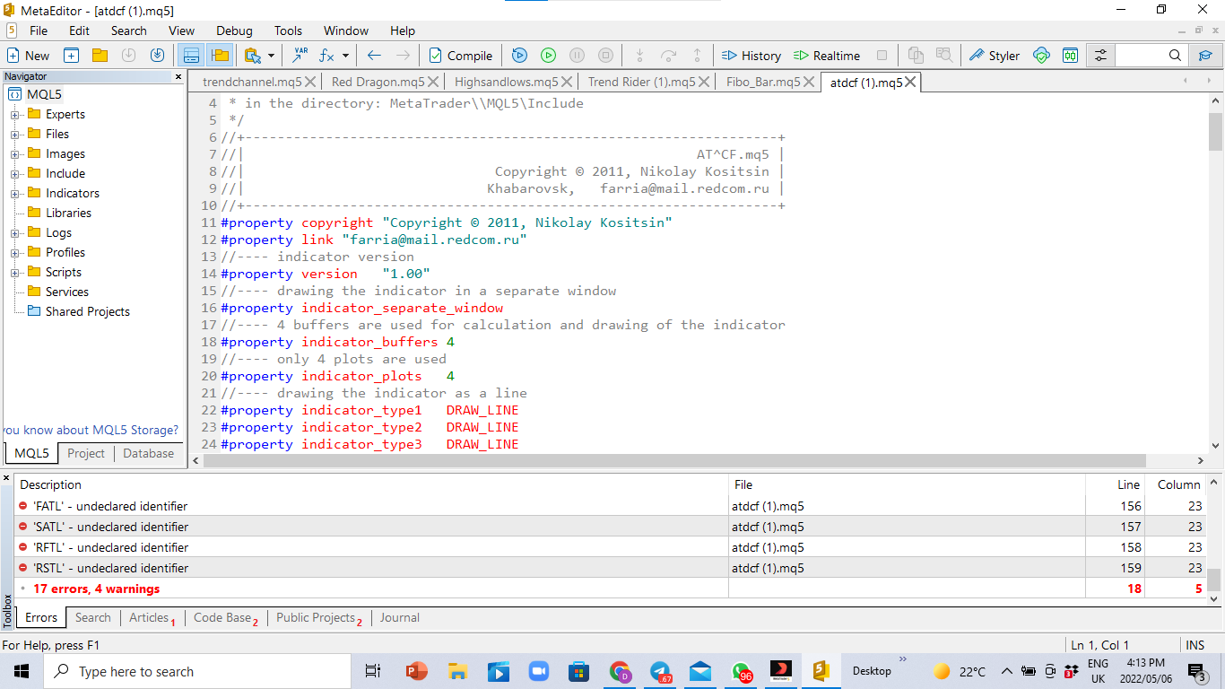 AT_CF - indicator for MetaTrader 5