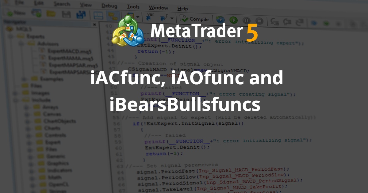 iACfunc、iAOfunc 和 iBearsBullsfuncs - MetaTrader 4 库