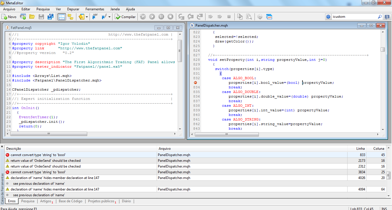 FAT PANEL - expert for MetaTrader 5