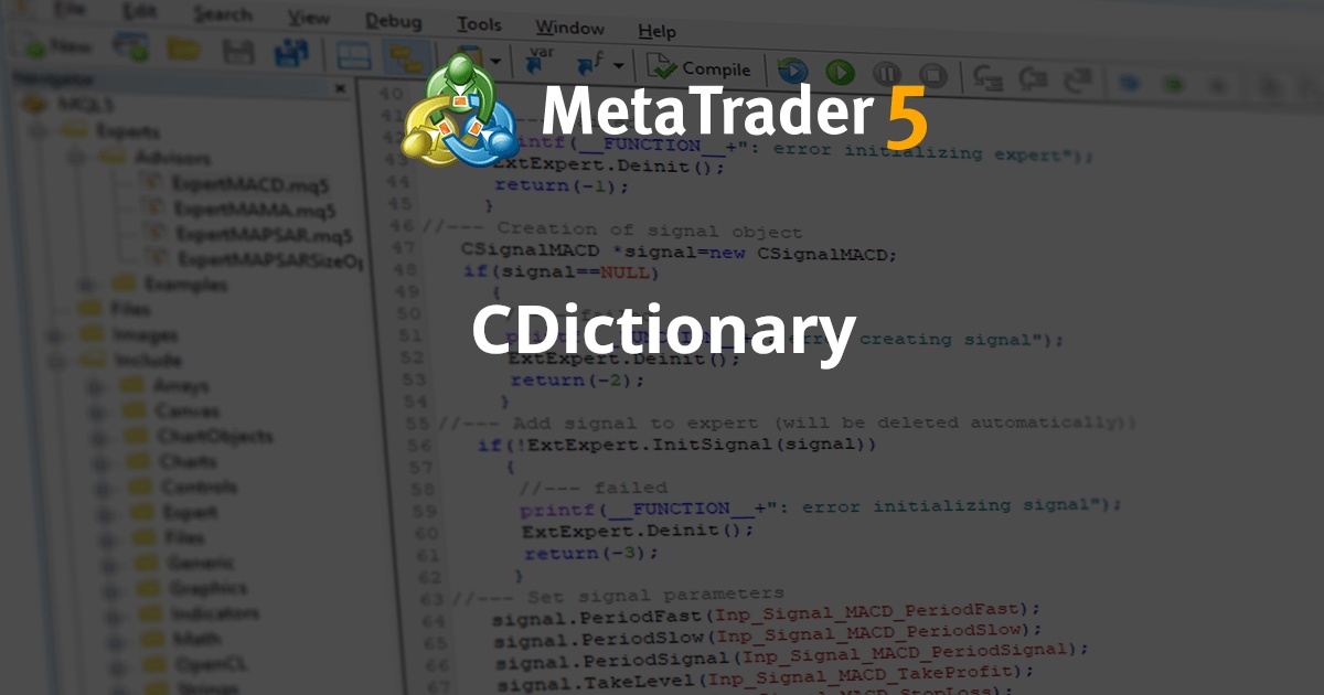 CDictionary - MetaTrader 5 库