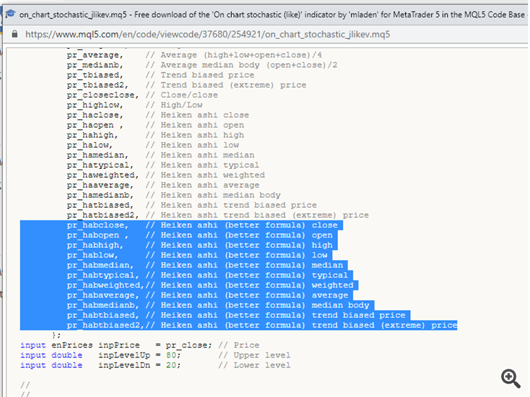 On chart stochastic (like) - indicator for MetaTrader 5