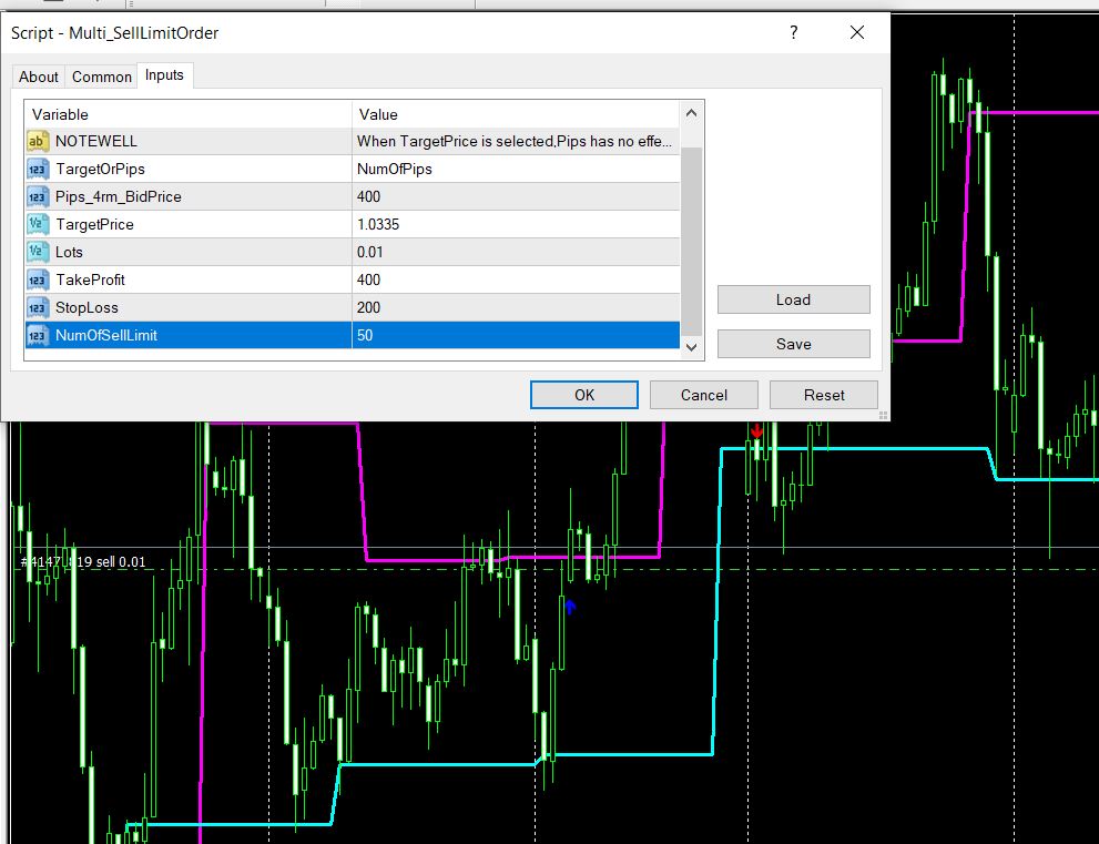 多重 SellLimitOrders 和多重 SellStopOrders - MetaTrader 5 脚本
