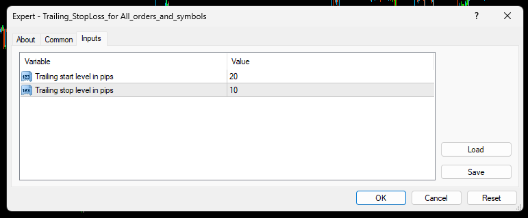Trailing_StopLoss_for All_orders_and_symbols - expert for MetaTrader 4