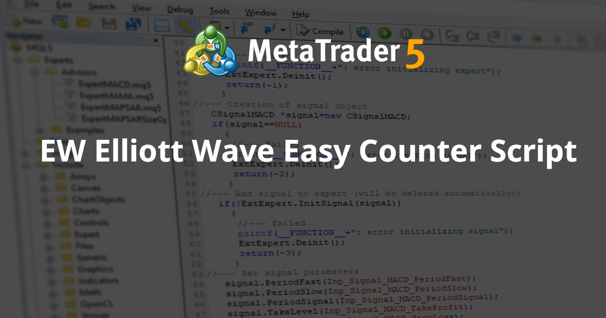EW Elliott Wave Easy Counter 脚本 - MetaTrader 4 脚本