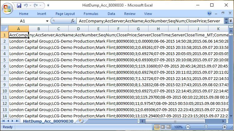 History Dump CSV with heat map for Excel analysis - script for MetaTrader 4