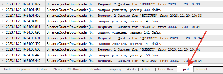 BinanceQuotesDownloader - script for MetaTrader 5