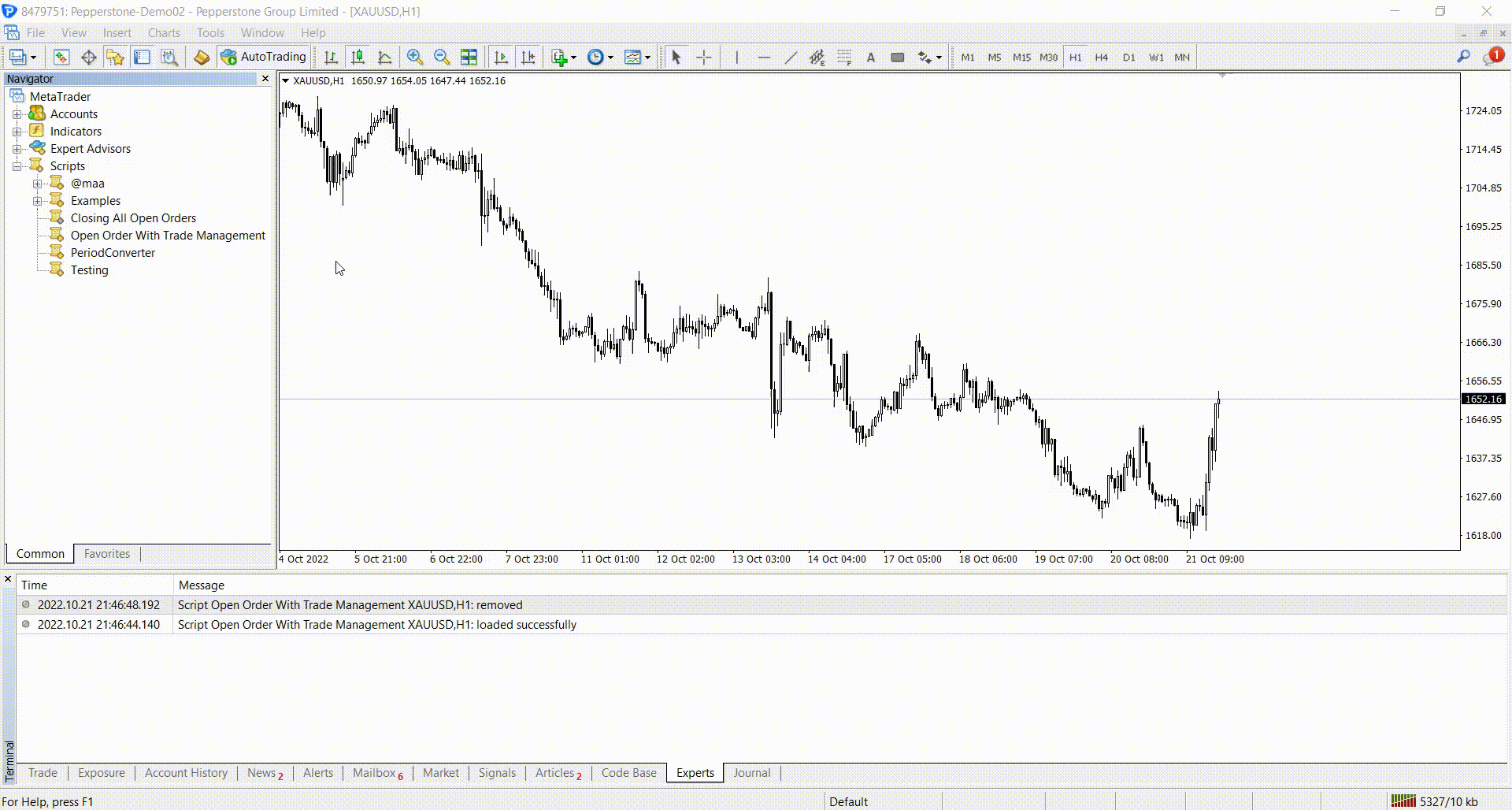 通过交易管理打开订单 - MetaTrader 4 脚本