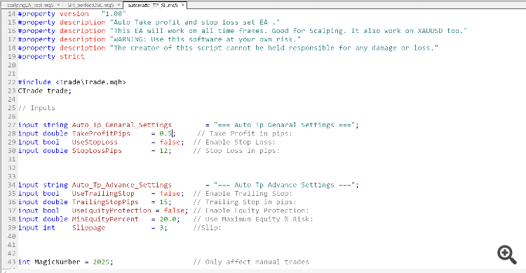 Auto Tp - expert for MetaTrader 5