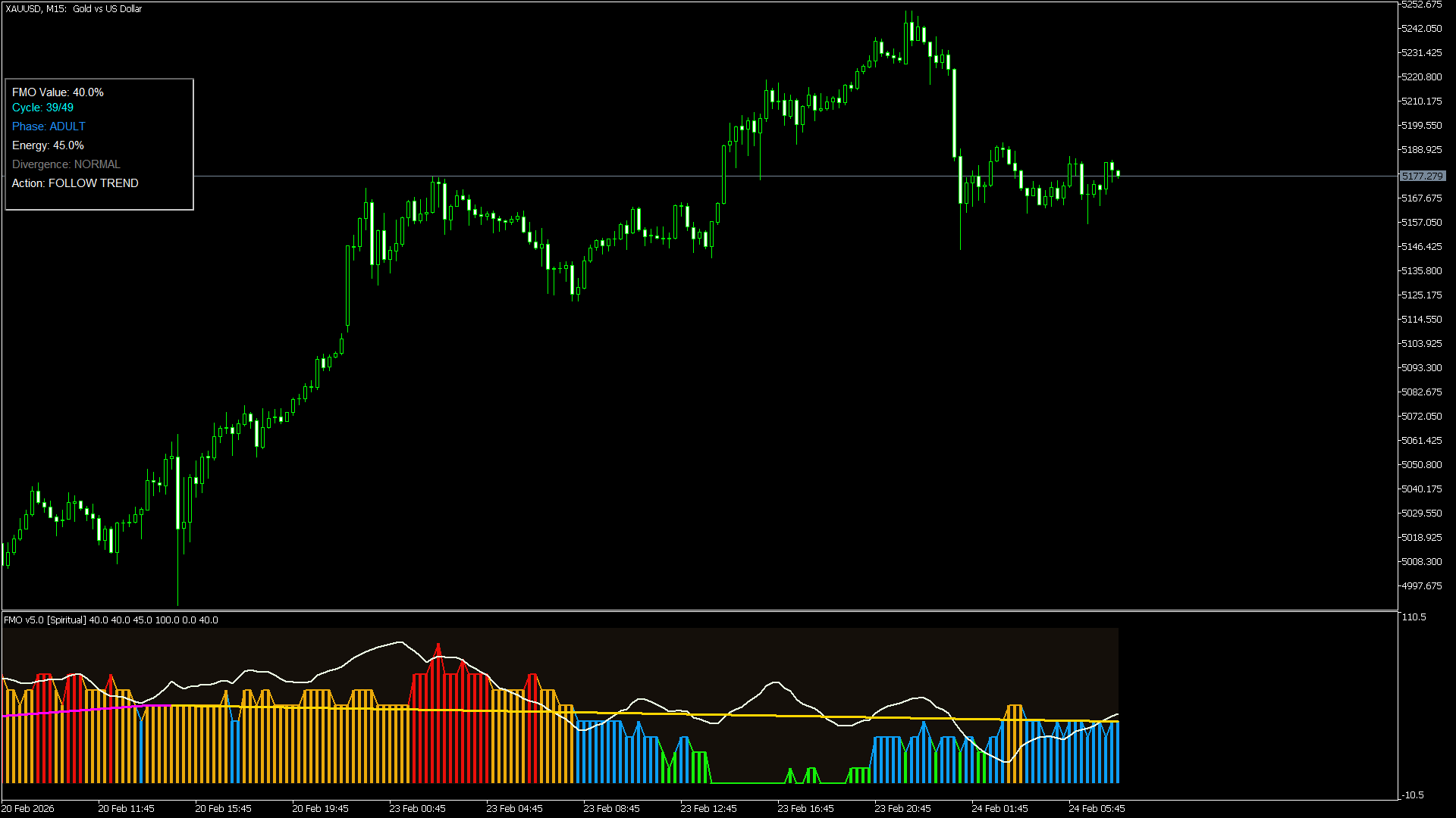 Fractal Maturity Oscillator FMO - indicator for MetaTrader 5
