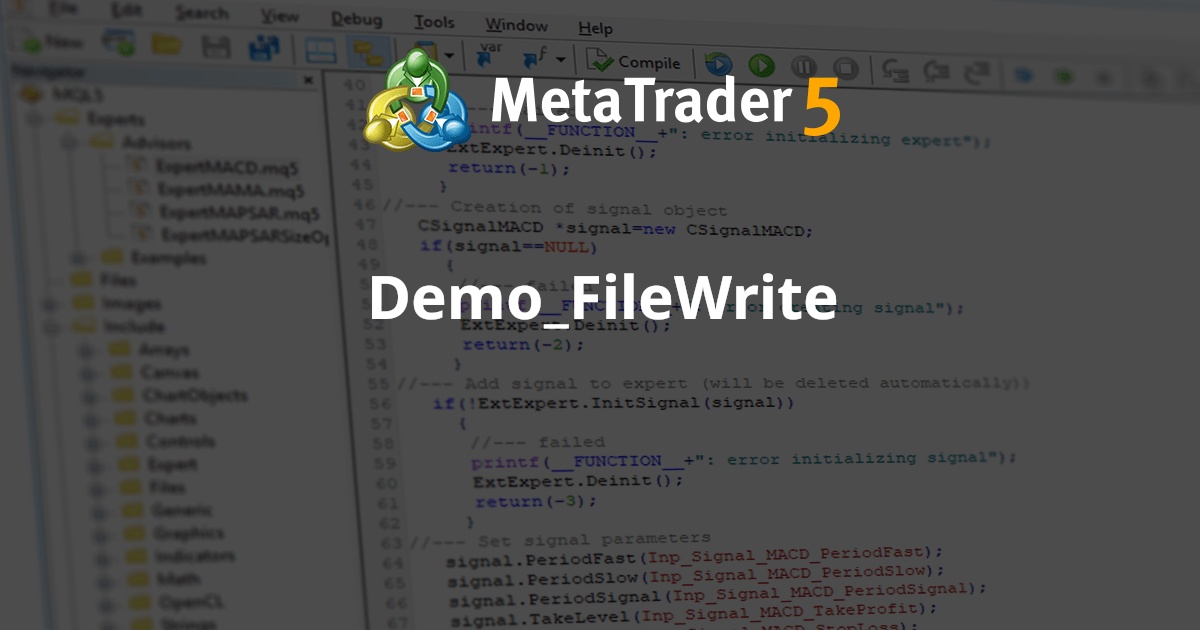 Demo_FileWrite - MetaTrader 5 脚本