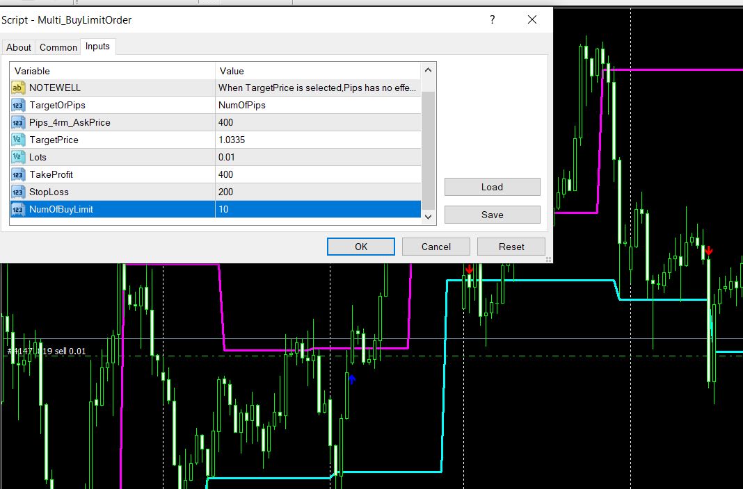 Multi_BuyLimitOrders & Multi_BuyStopOrders - script for MetaTrader 5