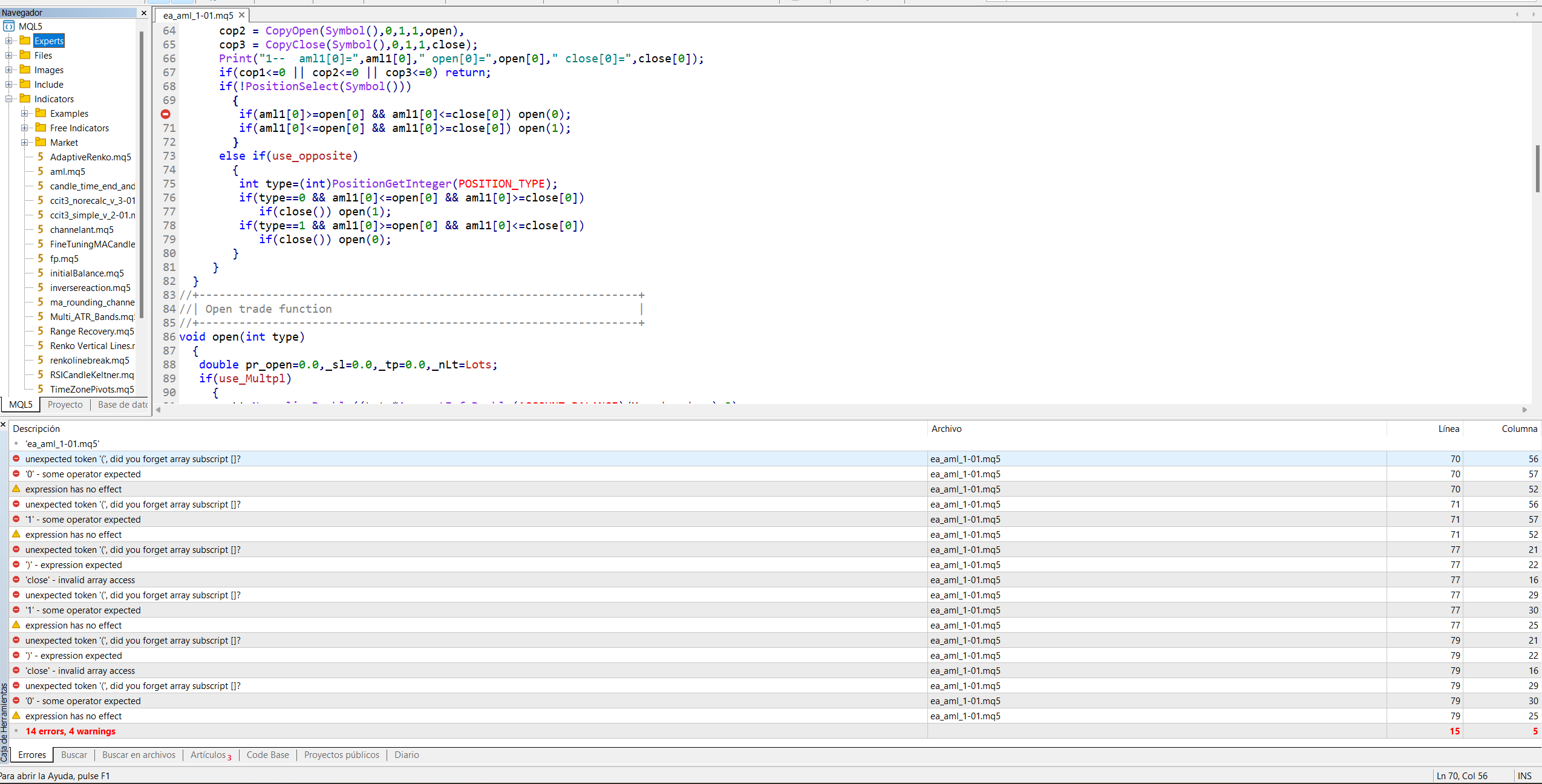 EA_AML - expert for MetaTrader 5