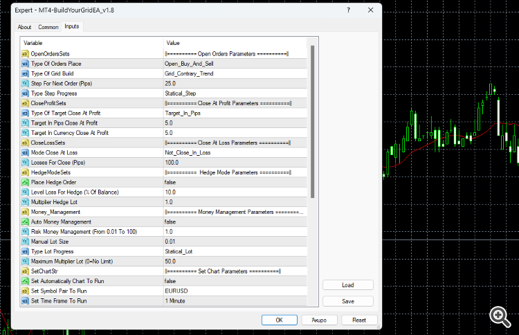 MT4-BuildYourGridEA - expert for MetaTrader 4