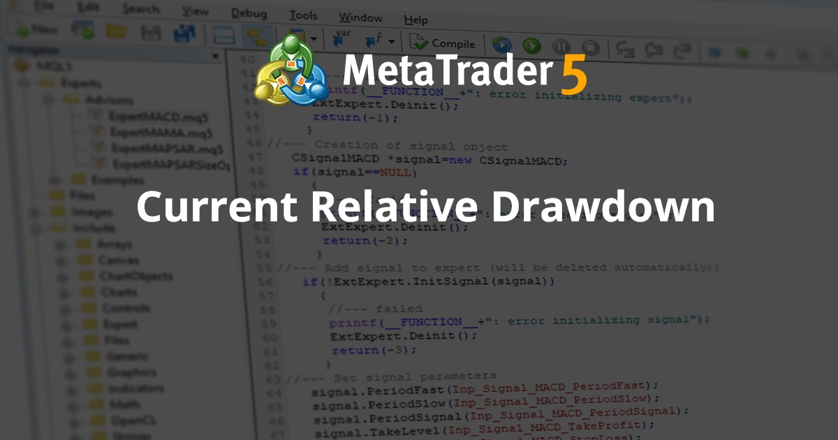 当前相对回撤 - MetaTrader 5 专家