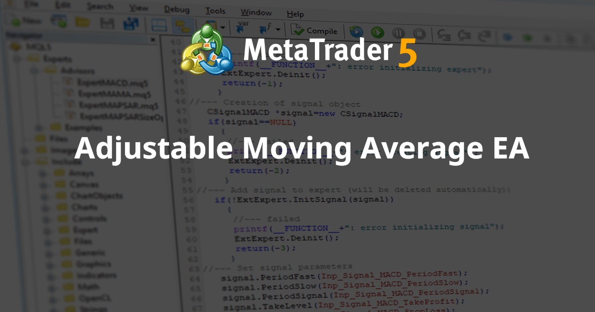 可调整移动平均线 EA - MetaTrader 4 专家