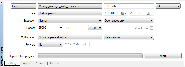 Visualization of Optimization Results in Real Time - expert for MetaTrader 5