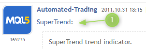SuperTrend - indicator for MetaTrader 5