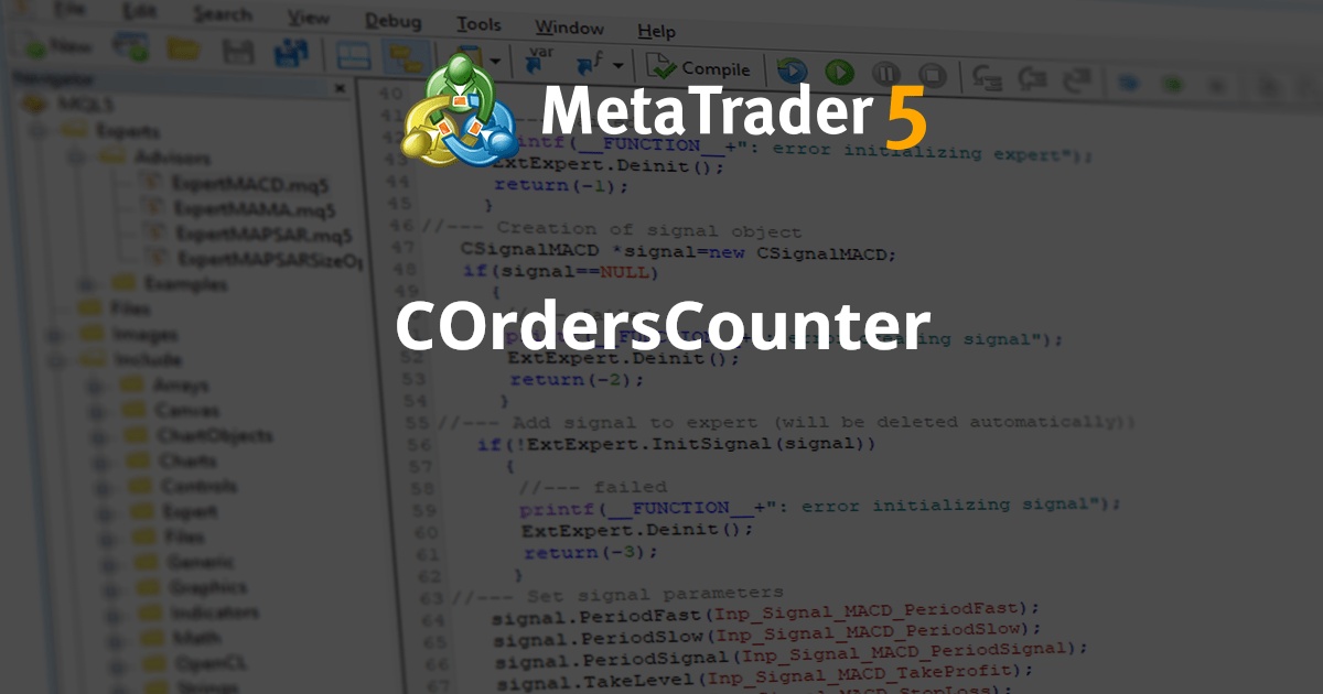 COrdersCounter - MetaTrader 4 库