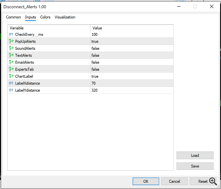 Disconnect Alerts for MT5 - indicator for MetaTrader 5
