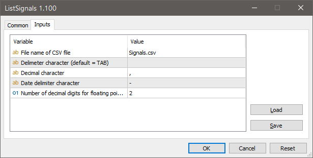将所有 MT5 信号的属性列出到 CSV 文件 - MetaTrader 5 的脚本