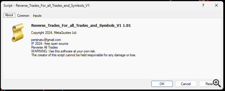 Reverse Trades For All Symbols Script - script for MetaTrader 4