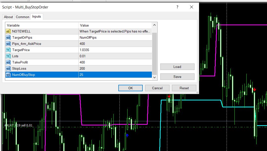 Multi_BuyLimitOrders & Multi_BuyStopOrders - script for MetaTrader 4