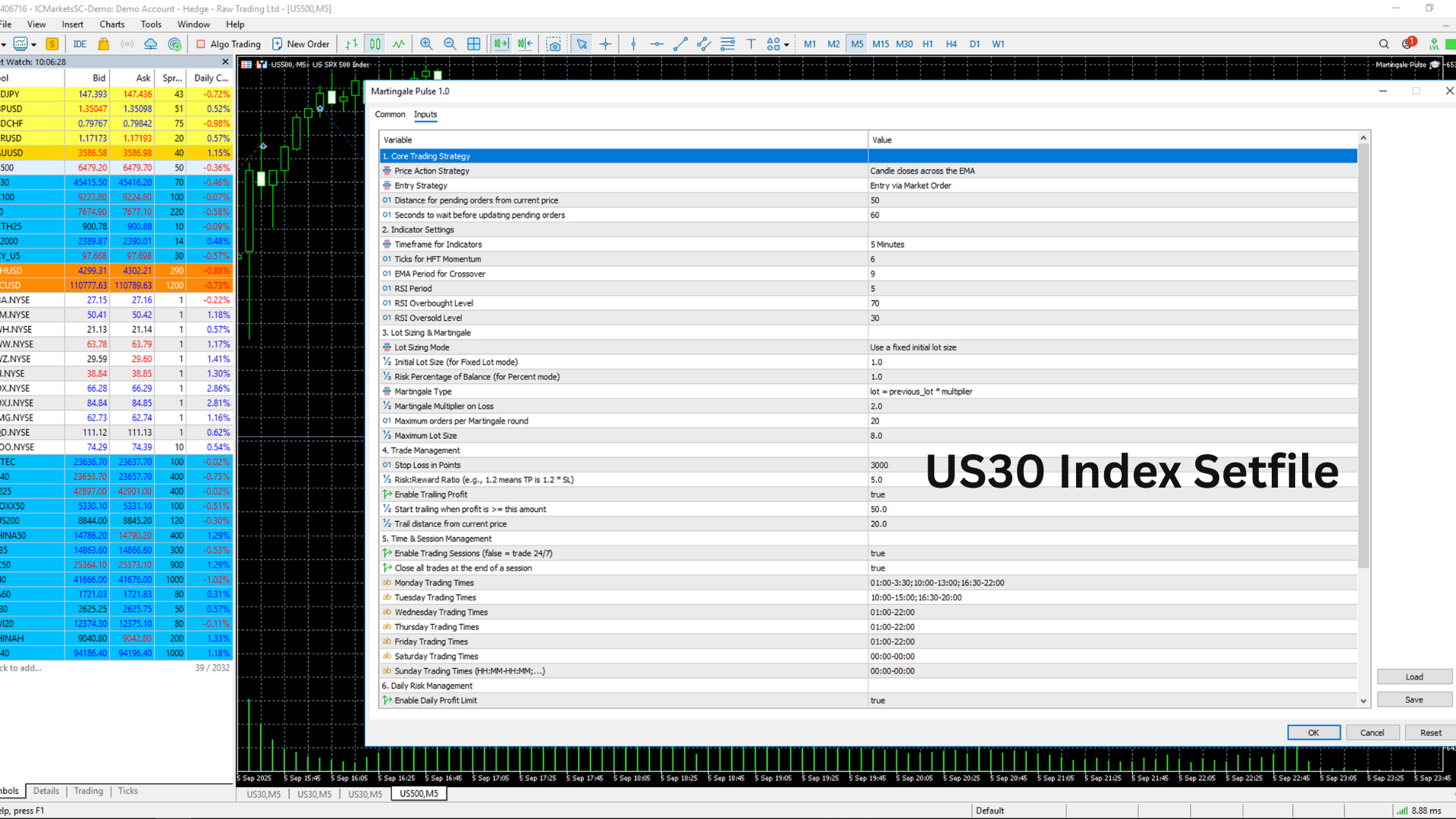 Martingale Pulse EA - expert for MetaTrader 5