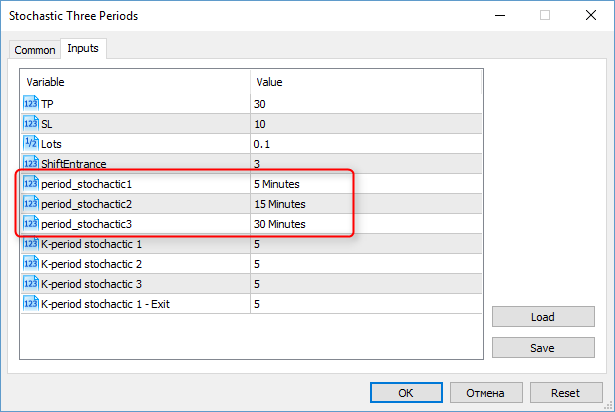 Stochastic Three Periods - expert for MetaTrader 5