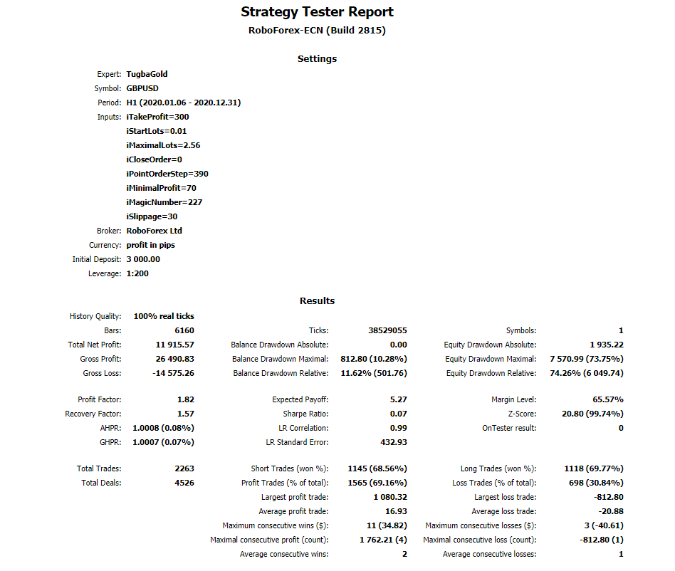 Vinci EA - expert for MetaTrader 5