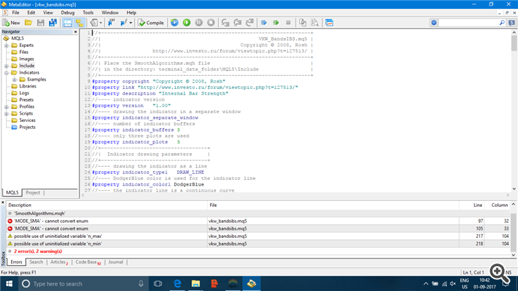 WKBIBS - indicator for MetaTrader 5