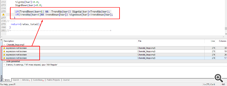 ChandelierStops_v1 - indicator for MetaTrader 5