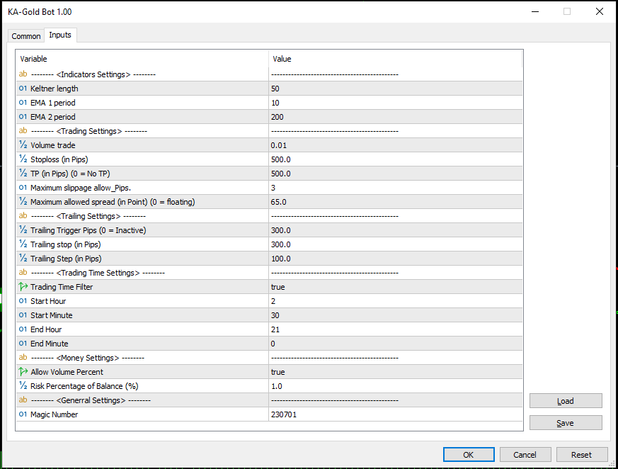 KA-Gold Bot MT5 - expert for MetaTrader 5