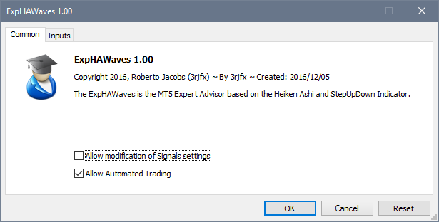 ExpHAWaves - MetaTrader 5 专家