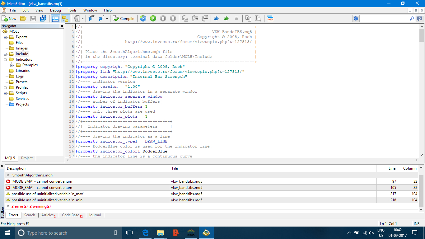 WKBIBS - indicator for MetaTrader 5